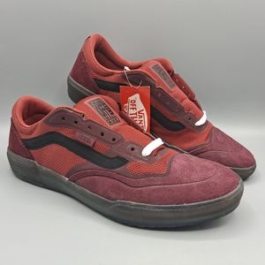 New Vans Ave Pro Port Royale Rosewood Red Black Men's Size 8 Skateboarding